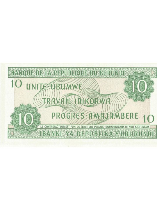 Бурунди 10 франков 1981-2007 г