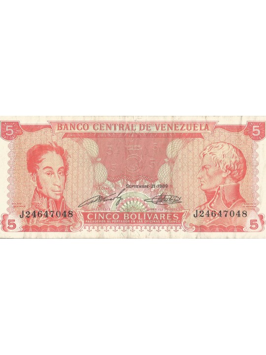 Венесуэла 5 боливаров 1989 г
