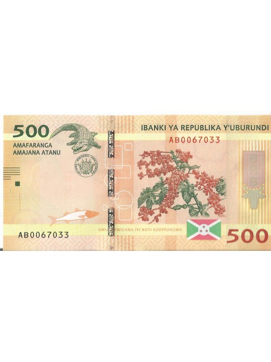 Бурунди 500 франков 2015 г