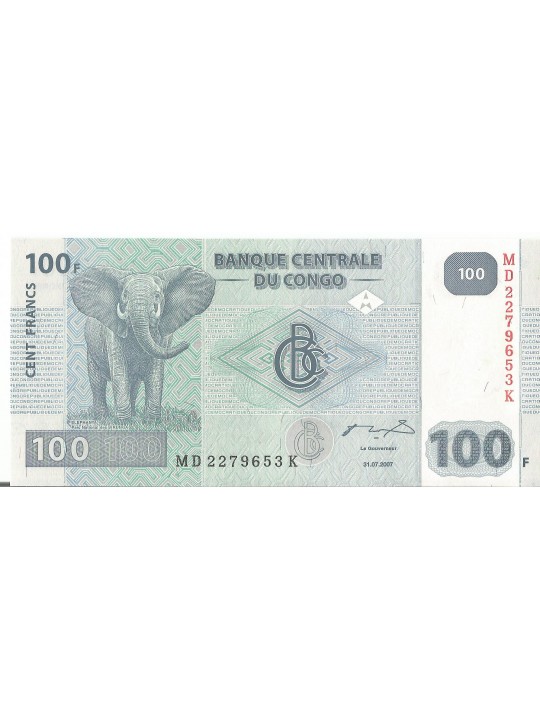 Конго - 100 Франков 2007 год