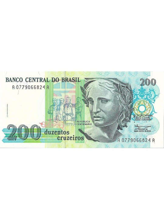 Бразилия 200 крузейро 1990 год
