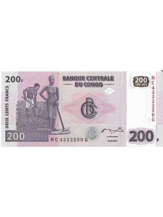 Конго - 200 Франков 2007 год