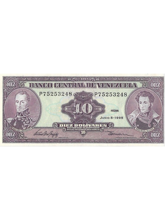 Венесуэла 10 боливаров 1986 -95 год