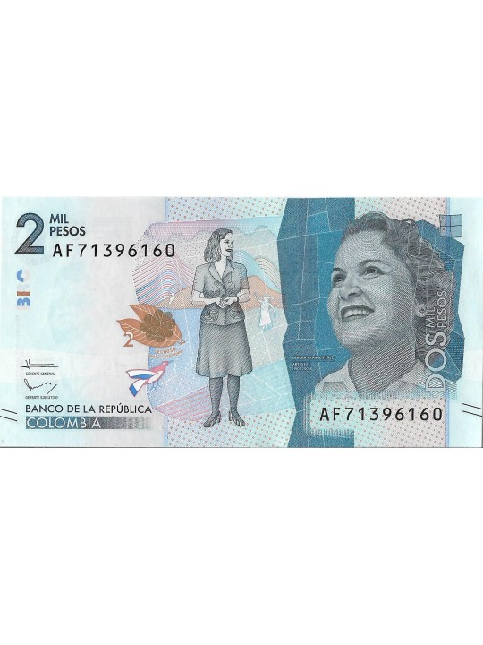 Колумбия 2000 песо 2015 год