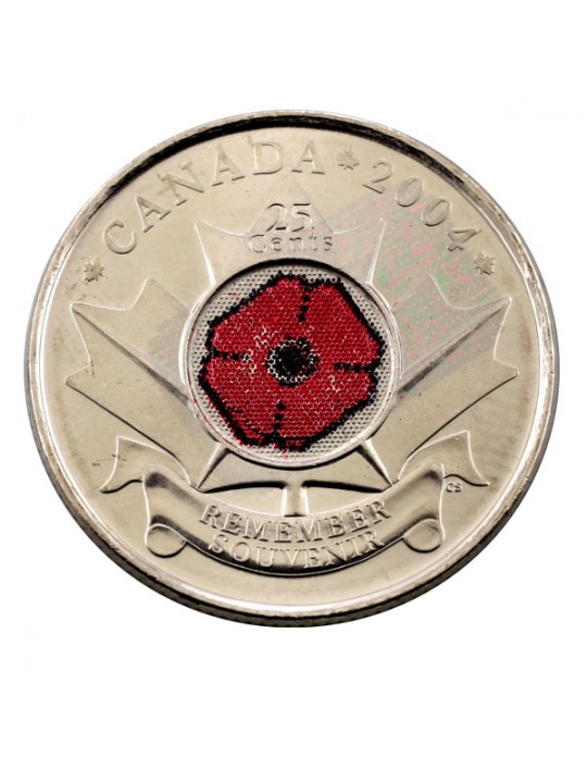 Канада 25 центов 2004 День Памяти