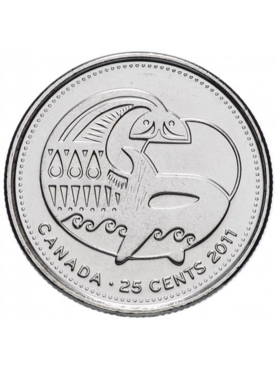Канада 25 центов 2011 Касатка