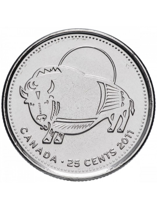 Канада 25 центов 2011 Бизон