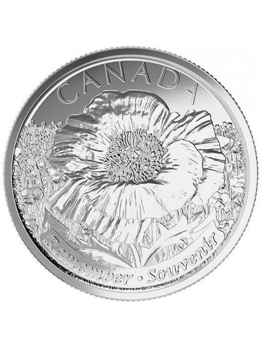 Канада 25 центов 2015 100 лет стихотворению "На полях Фландрии"