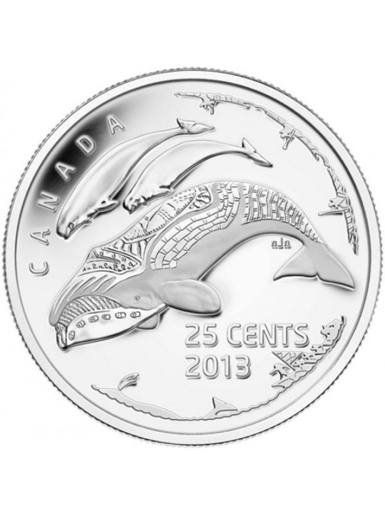 Канада 25 центов 2013 Жизнь на севере